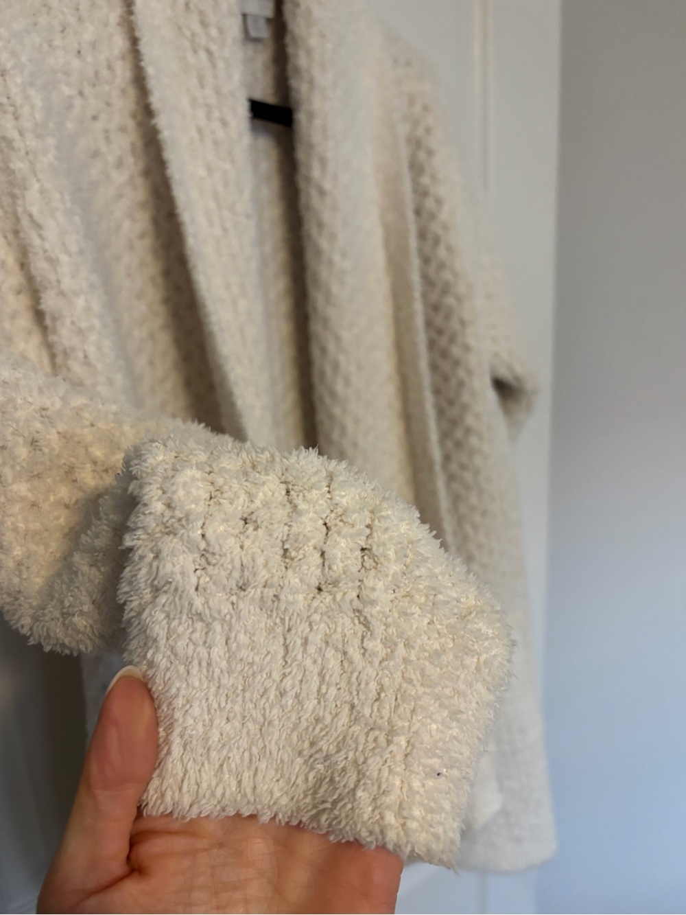 Barefoot Dreams CozyChic® Honeycomb Shawl Cardigan - Picture 6 of 16